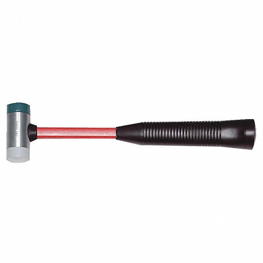 Soft Face Hammer, 2 lb Head Weight, 1 11/16 in Hammer Tip Dia. 3R499 Hammer Proto J1364