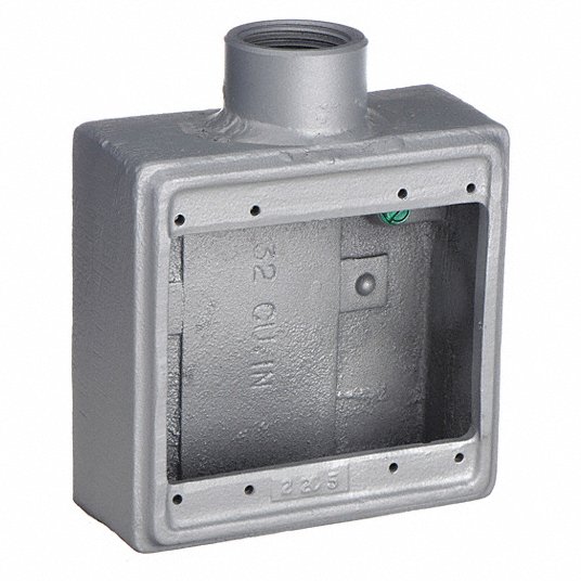 صندوق كهربائي مانع لتسرب الماء, العدد 2, عدد المداخل 1, الطول 4.63 بوصة صندوق كهربائي ابليتون الكتريك FS-2-100