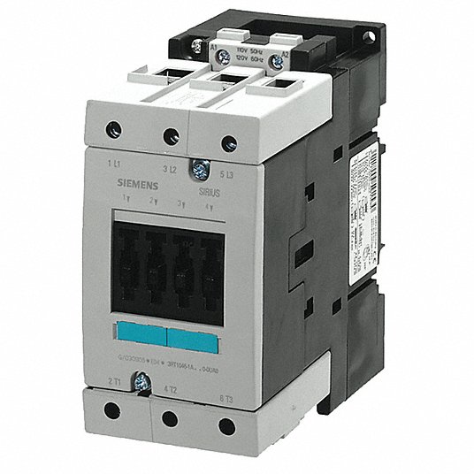 240V AC IEC Magnetic Contactor, No. of Poles 3, 80 Full Load Amps-Inductive13Y629 Magnetic Contactor Siemens 3RT1045-1AP00