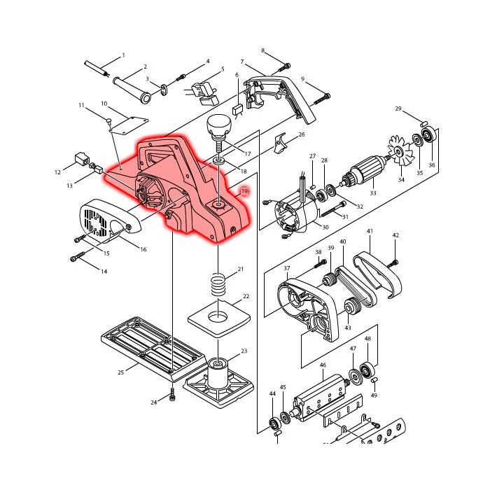 هيكل خارجي، للموديل 1911B هيكل خارجي ماكيتا 159336-5