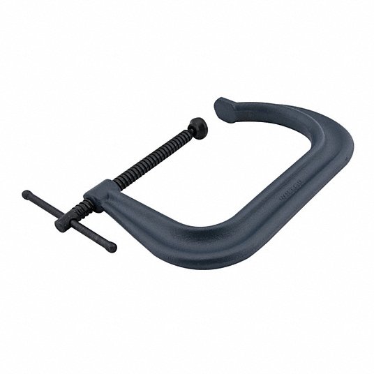 Regular Duty Forged Steel C-Clamp, 8 in Max. Opening, 6 in Throat Depth, Gray C-Clamp Wilton 4408