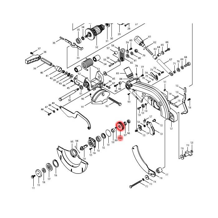 Helical Gear # 46, For LF1000 Helical Gear Makita 226600-0