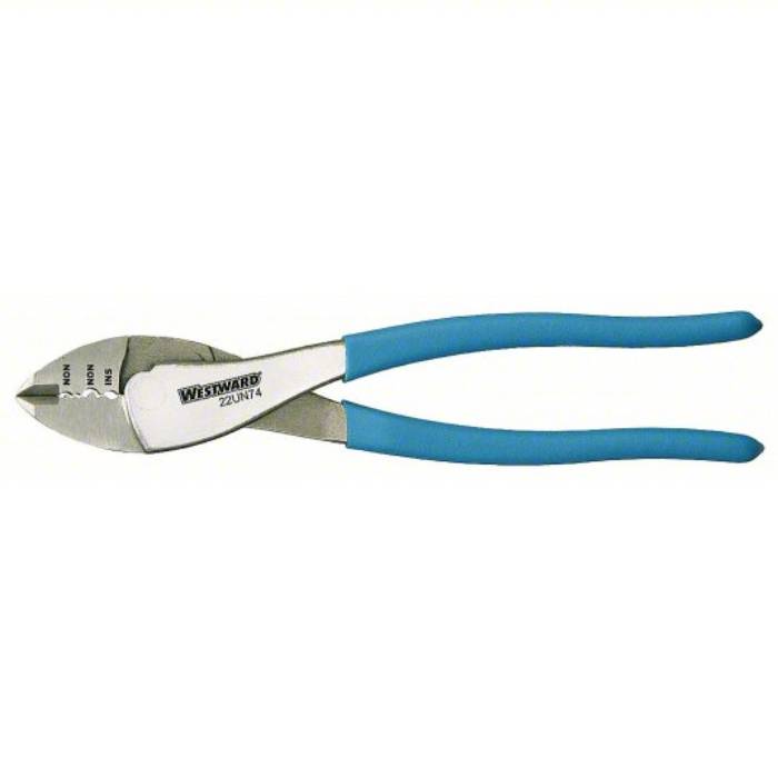 Crimper, 10 AWG/12 AWG/14 AWG/16 AWG/18 AWG/20 AWG/22 AWG Crimping Capacity, 9 1/2 inch Overall Length, Manual Crimper Westward 22UN74