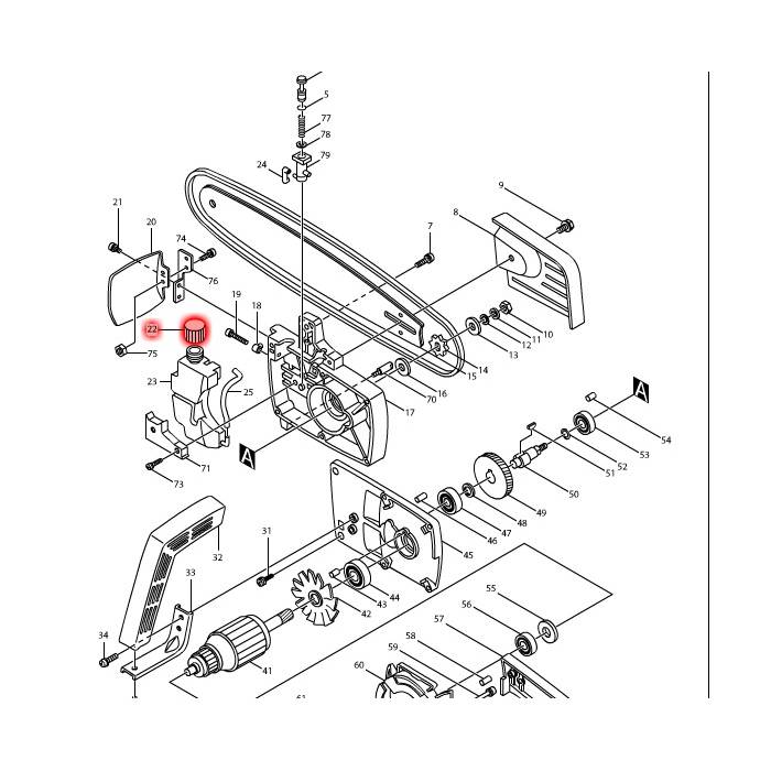 Cap For 5016B Cap Makita 242054-3