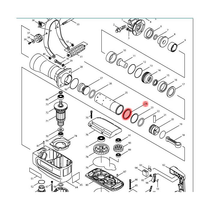 حلقة نايلون #55، للموديل HM1304 حلقة نايلون ماكيتا 261121-5