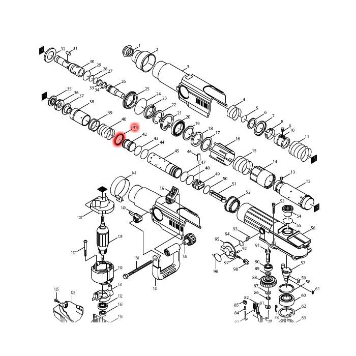 حلقة #45، للموديل HR5001C حلقة ماكيتا 267736-6