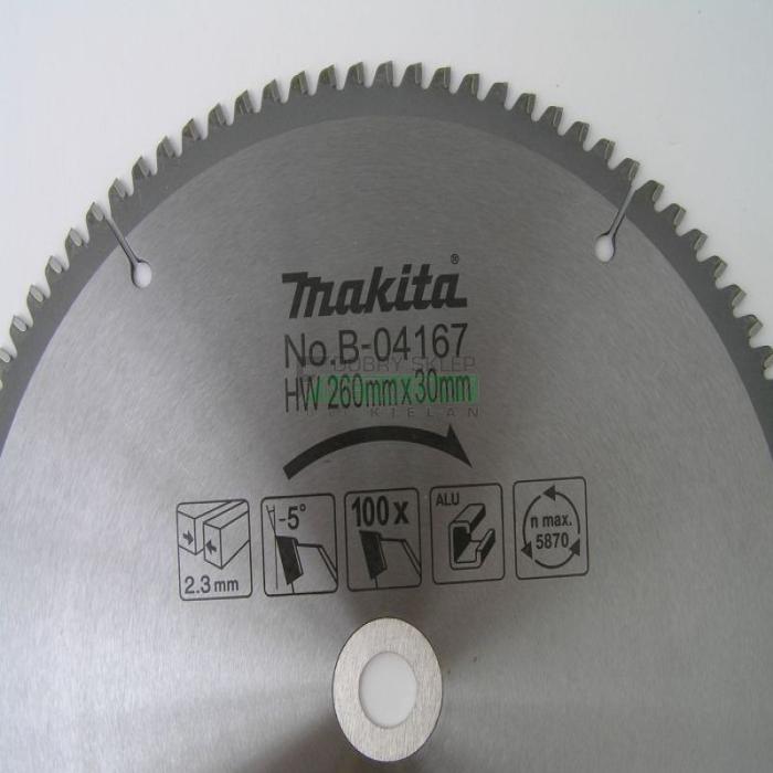 Accessories, Specilalized Blades for Aluminium (260mm) Accessories Makita B-04167