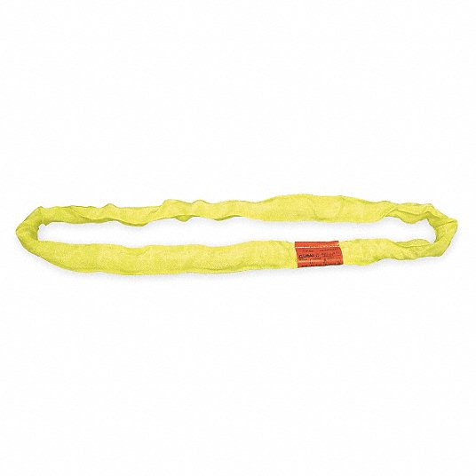 Round Sling, 8 ft Endless - Type 5 , 1 1/8 in Diameter, Color Yellow, Polyester Round Sling Lift-All EN90X8