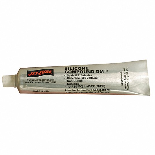Dielectric Grease, 5.3 oz, Tube, Translucent Grease Jet-Lube 73560