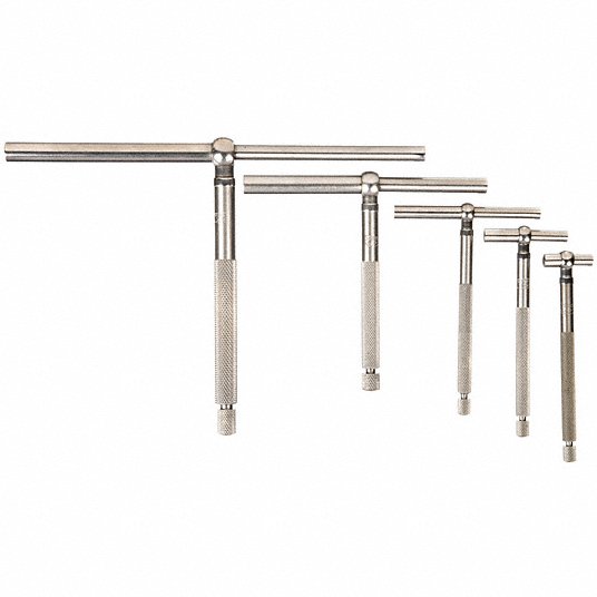 ميكرومتر عمق ميكانيك, مجموعة قياس تلسكوبي, عدد القطع 5, المدى 1/2 بوصة إلى 6 بوصات, أقصى عمق للقياس 2.625 بوصة مجموعة قياس تلسكوبي ستارريت S229GZ