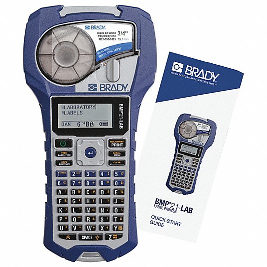 Handheld Label Printer: No Wireless Connectivity, 3/4 Handheld Label Printer Brady BMP21-LAB