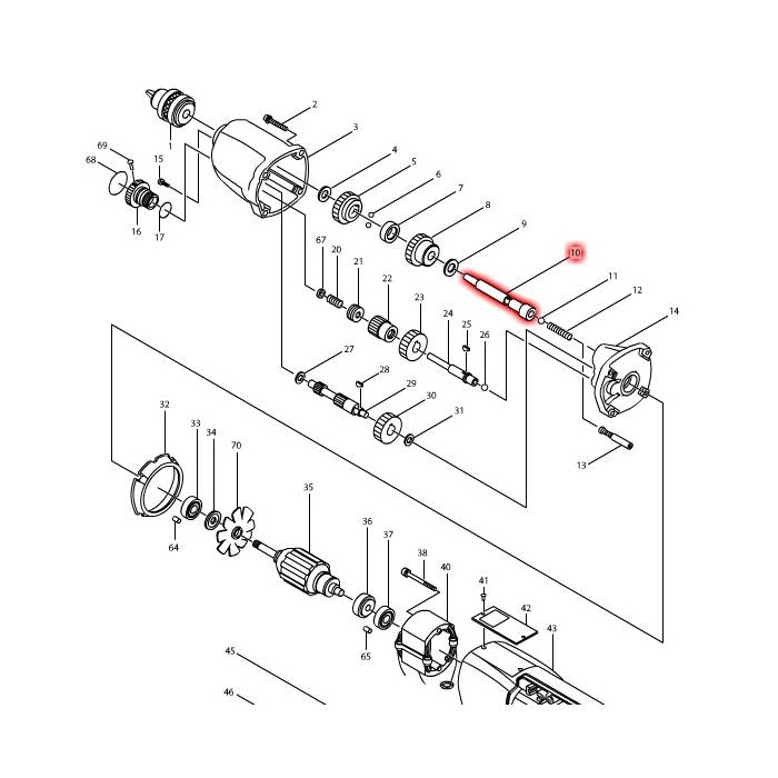Spindle For 6806B Spindle Makita 323586-0