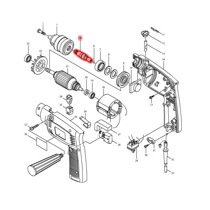 Spindle, For NHP1300S Spindle Makita 323785-4