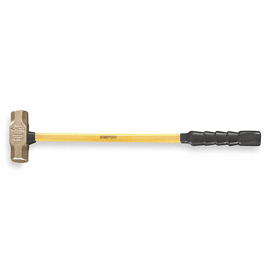 Sledge Hammer, 3 lb Head Weight, 1 3/4 in Head Width, 15 in Overall Length Sledge Hamme Ampco H-69FG