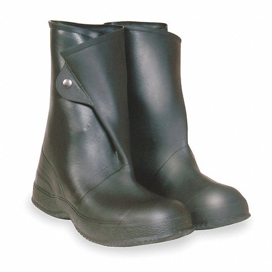 Overboot, Mid-Calf Shoe, Plain, Chevron, 10 Fits Shoe Size, Black, 2000, 1 Pair Overboot TALON TRAX 3XE88