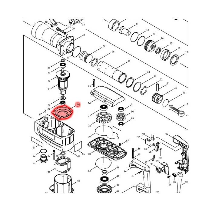 غطاء عازل للموديلات HM1304 غطاء عازل ماكيتا 418000-0