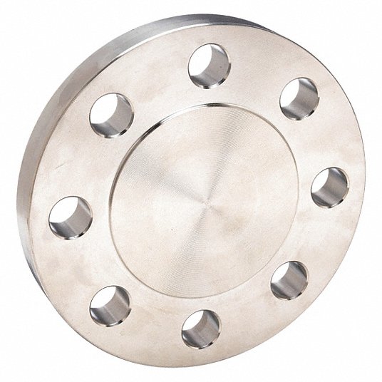 Pipe Flange, Blind Flange, 304/304L Stainless Steel, 2Inch Pipe Size, 6 1/2Inch Flange Outside Dia Pipe Flange Grainger Approved S1034BL020N