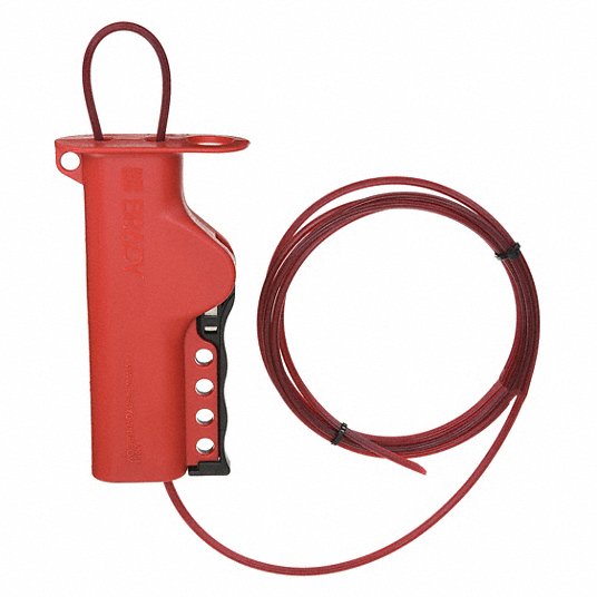 Cable Lockout, Uncoated, 8 ft, Grip-Cinching Cable Lockout Style Cable Lockout Brady 50941