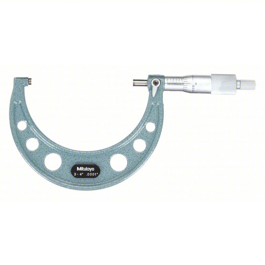 Mechanical Outside Micrometer, Inch, 3-inch to 4-inch Range, +/-0.0015 inch Accuracy Micrometer Mitutoyo 103-218