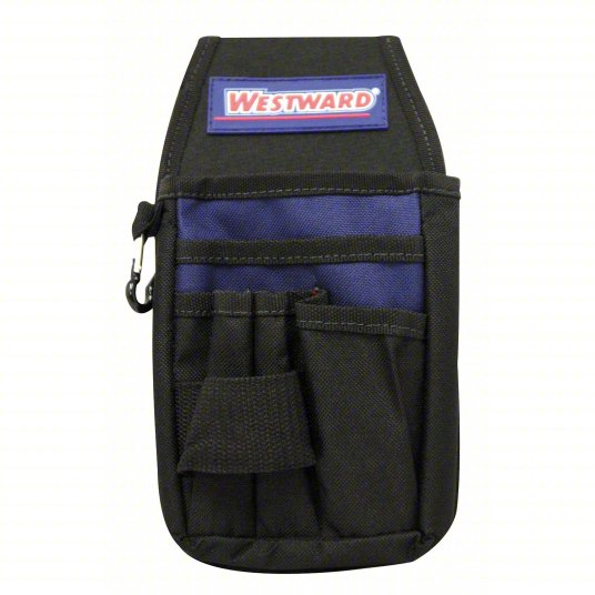 Tool Pouch, 6 Pockets, Compatible with Tool Belts, Belt Clip, Open Top Tool Pouch Westward 5MZL9