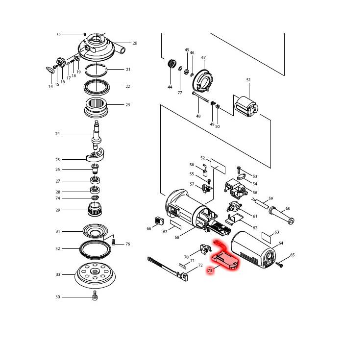 Controller For BO6040, GD0800C, GD0810C Controller Makita 631402-5