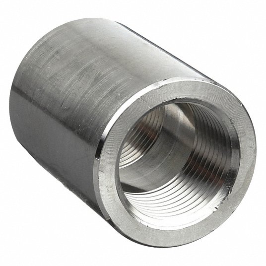 Coupling: 316 Stainless Steel, 2 in x 2 in Fitting Pipe Size, Female NPT x Female NPT, Class 3000 Coupling Grainger Approved 402CP30006