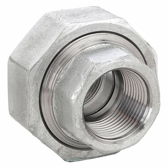 Union, Forged Steel, 2 in x 2 in Pipe Size, NPT x NPT, Class 3000 Union Grainger Approved 1MPK4