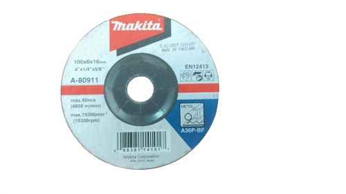 Accessories, Depressed Center Grinding Wheel (A-series), 100 x 6.0 x 16.00 Accessories Makita A-80911