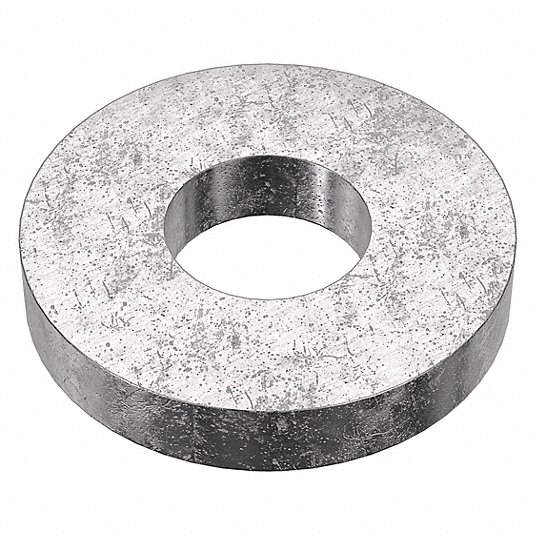 Stainless Steel Flat Washer, Plain Fastener Finish, Fits Bolt Sizes #6, Pkg of 50 Flat Washer Grainger Approved WAS404#6