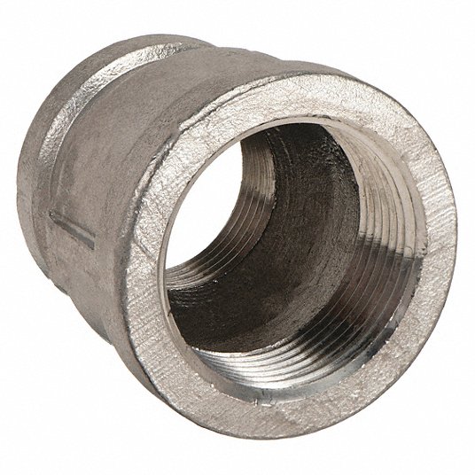 Reducing Coupling: 1/2 x3/8Inch, 304 Stainless Steel, Female NPT x Female NPT, Class 150 Reducing Coupling Grainger Approved 1LTP3