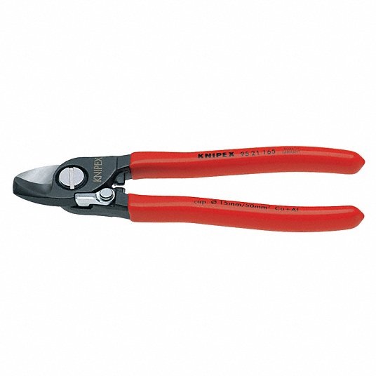 Cable Cutter,6 1/2 in Cable Cutter Knipex 9521165