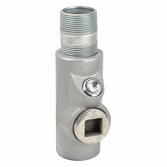 وصلة إغلاق, عمودي وأفقي, من الحديد, مقاس 2 بوصة, ذكر,  الطول الإجمالي 6 1/4 بوصة وصلة إغلاق ابليتون الكتريك EYS-66