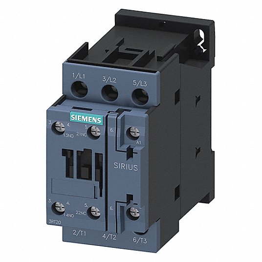 AC Power Contactor, 230V, No. of Poles 3, 25 A Full Load Amps-Inductive Power Contactor Siemens 3RT2026