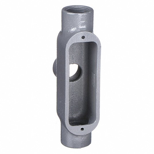 Conduit Outlet Body, Iron, 3/4 in Trade Size, 7 cu in Body Capacity, Threaded Hub Conduit Outlet Body Hubbell Killark OTB-2M