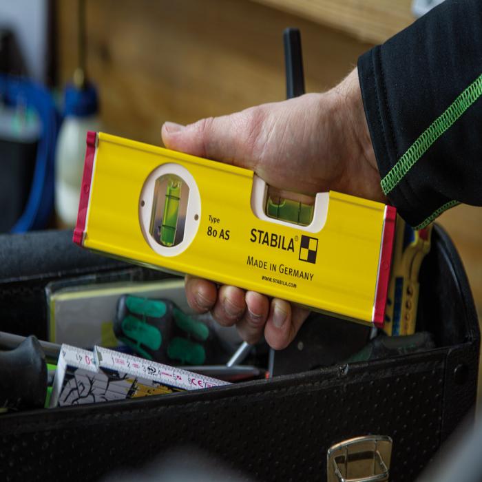 Type 80 AS, Spirit Level, 2Vial, 20cm Spirit Level Stabila 19565