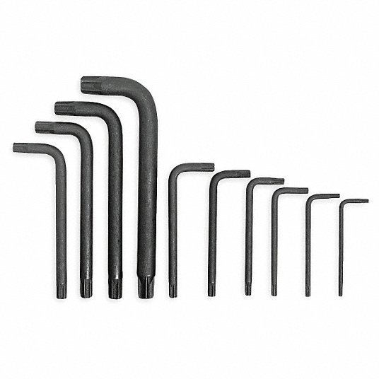 مجموعة مفاتيح نجمة على شكل (L), عدد القطع 10  مجموعة مفاتيح نجمة بروتو 3R791