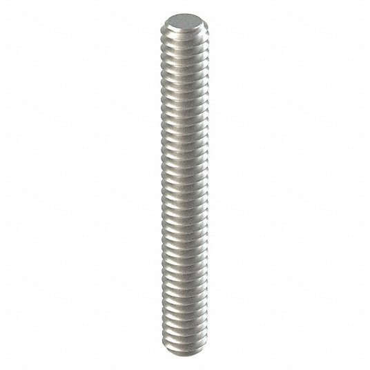 Fully Threaded Stud, 18-8 Stainless Steel, 1/2Inch-13, 5 1/2Inch Length, PK 5 Fully Threaded Stud Grainger Approved 4REJ1