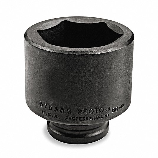 Impact Socket, Socket Size 1 5/16 in, Socket Shape 6-Point, Drive Type Impact, Drive Size 3/4 in Impact Socket Proto J07521