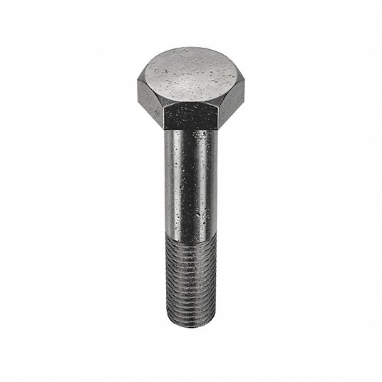 Heavy Hex Bolt, Carbon Steel, Plain, Fastener Length / 4Inch, Head Width 1 1/4Inch, Thread Size 10, PK 5 Heavy Hex Bolt Grainger Approved HVHS.000274.50