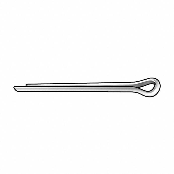Cotter Pin, Retaining, Extended Prong, Stainless Steel, 316, Plain, 2 inch Fastener Length, 25 PK Cotter Pin Gl Huyett WWG-125-2000-80