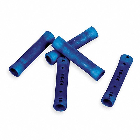 Butt Splice Connector, 22-18 AWG, PK1000 Butt Splice Connector 3M MVU18BCK