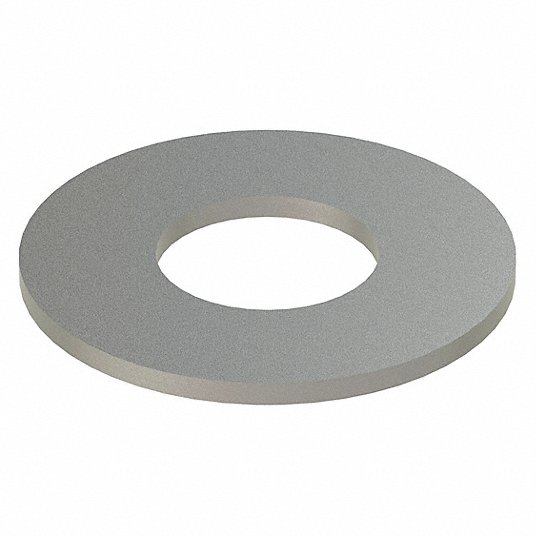 Stainless Steel Flat Washer, Plain Fastener Finish, Fits Bolt Sizes 1/2 in, Silver Flat Washer Grainger Approved Z0547-316