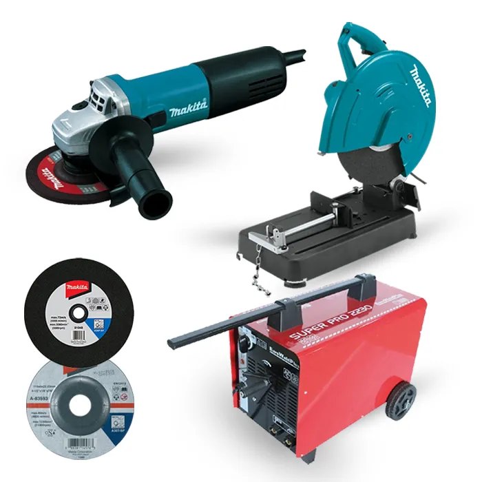 5 Piece Combo Kit: Welding MMA Machine, Metal Cut Off
