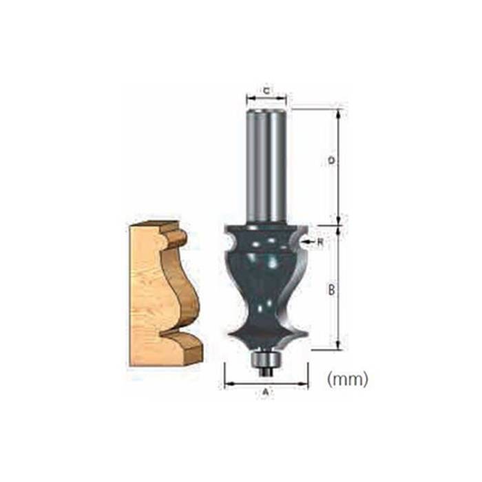 Router Bit - Moulding Bit, 12 mm Router Bit Makita D-13138