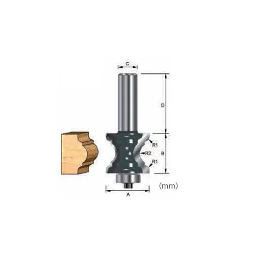 Decorative Bead Router Bit, 12 X 41.28 mm Decorative Bead Bit Makita D-13328
