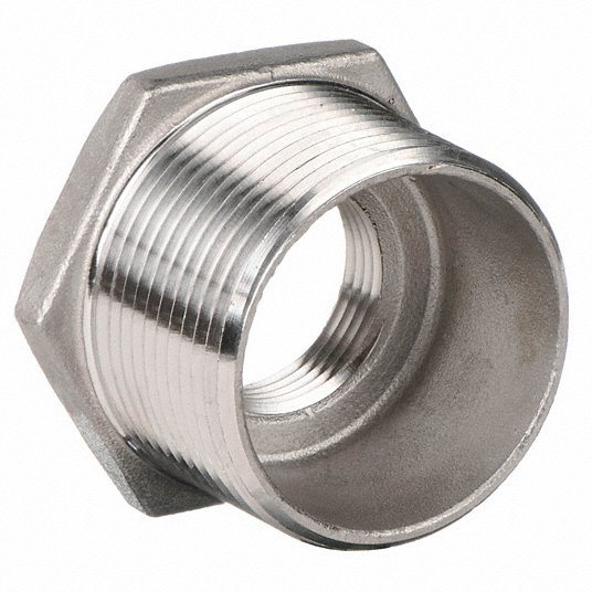 Bushing, Forged Steel, 1/2Inch x 1/4Inch Pipe Size, Male NPT x Female NPT Bushing Grainger Approved 1MNJ6