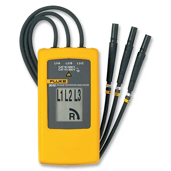 Phase Sequence Tester Digital, 40 to 700V AC, 15 Hz to 400 Hz, CAT III 600V/CAT IV 300V Phase Sequence Tester Fluke FLUKE-9040