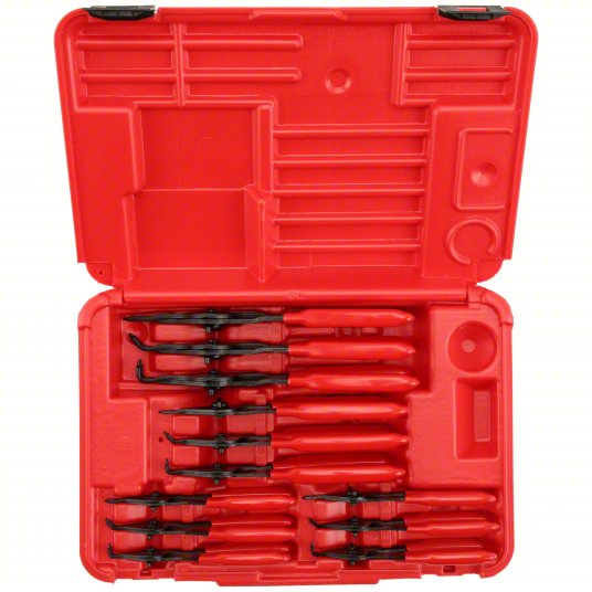 Proto J360B Retaining Ring Plier Set Internal External For 3 8 inch to 3 inch Bore Dia 0 45 90 Tip Angle