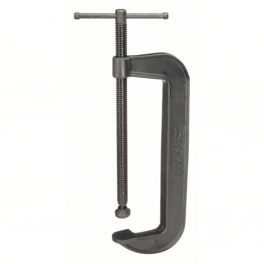 C-Clamp, 12 inch Max. Opening, 3 5/8 inch Throat Depth, Cast Iron, 2,850 lb Clamping Pressure C-Clamp Westward 10D516