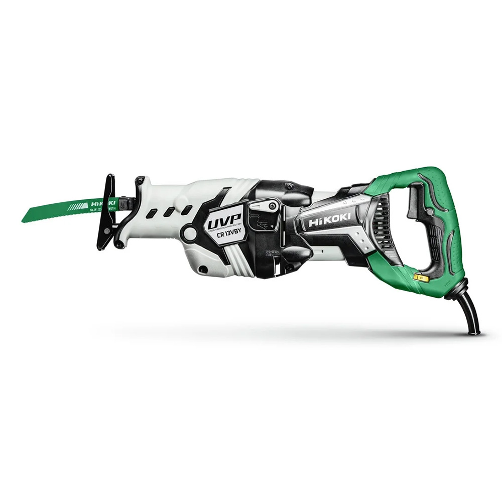 Reciprocating Saw 1150W, 300 mm Wood Capacity, 3000 RPM, 32 mm Stroke, 4.6 kg Reciprocating Saw Hikoki CR13VBYWSZ 